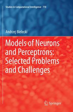 Couverture de l’ouvrage Models of Neurons and Perceptrons: Selected Problems and Challenges