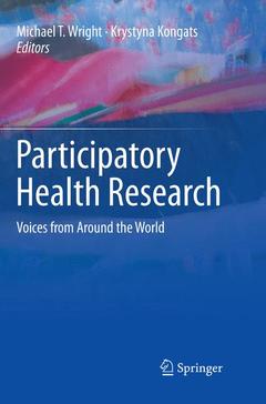 Couverture de l’ouvrage Participatory Health Research