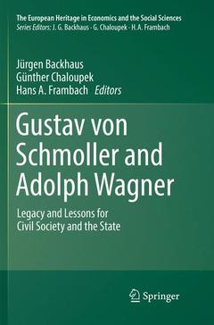 Couverture de l’ouvrage Gustav von Schmoller and Adolph Wagner