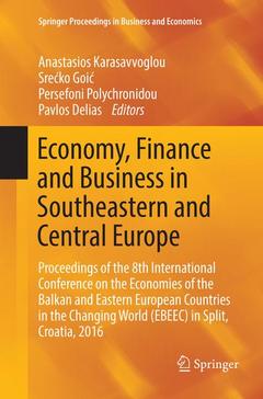 Couverture de l’ouvrage Economy, Finance and Business in Southeastern and Central Europe