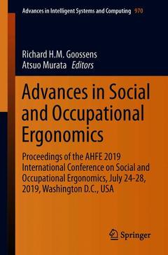 Couverture de l’ouvrage Advances in Social and Occupational Ergonomics