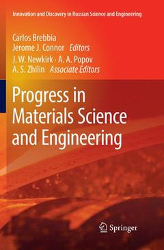Couverture de l’ouvrage Progress in Materials Science and Engineering