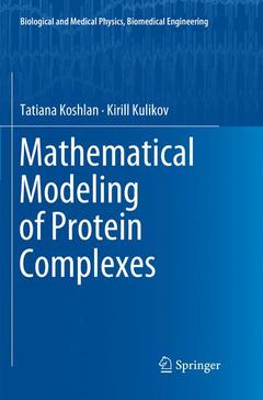 Couverture de l’ouvrage Mathematical Modeling of Protein Complexes