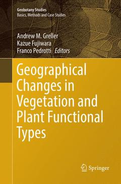 Couverture de l’ouvrage Geographical Changes in Vegetation and Plant Functional Types