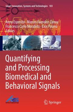 Couverture de l’ouvrage Quantifying and Processing Biomedical and Behavioral Signals