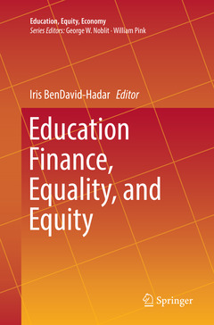 Couverture de l’ouvrage Education Finance, Equality, and Equity