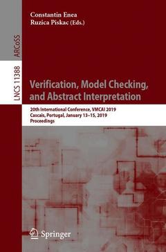 Couverture de l’ouvrage Verification, Model Checking, and Abstract Interpretation