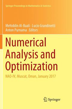 Couverture de l’ouvrage Numerical Analysis and Optimization