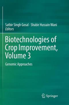 Cover of the book Biotechnologies of Crop Improvement, Volume 3