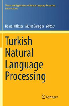 Couverture de l’ouvrage Turkish Natural Language Processing