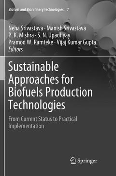 Couverture de l’ouvrage Sustainable Approaches for Biofuels Production Technologies