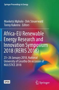 Couverture de l’ouvrage Africa-EU Renewable Energy Research and Innovation Symposium 2018 (RERIS 2018)