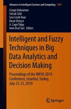 Couverture de l’ouvrage Intelligent and Fuzzy Techniques in Big Data Analytics and Decision Making