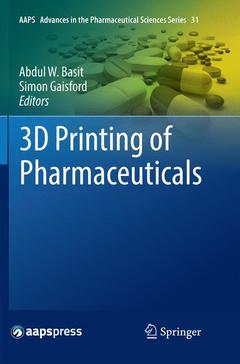 Couverture de l’ouvrage 3D Printing of Pharmaceuticals