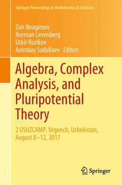 Couverture de l’ouvrage Algebra, Complex Analysis, and Pluripotential Theory
