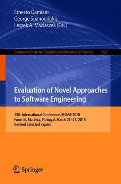 Couverture de l’ouvrage Evaluation of Novel Approaches to Software Engineering