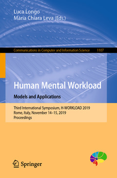 Couverture de l’ouvrage Human Mental Workload: Models and Applications