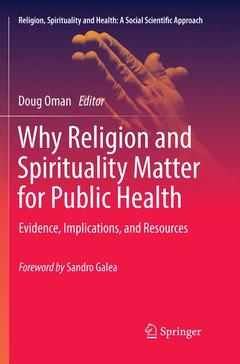 Couverture de l’ouvrage Why Religion and Spirituality Matter for Public Health