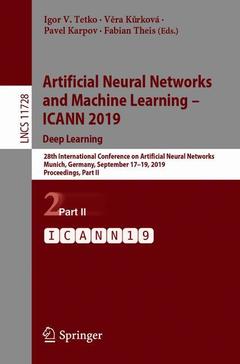 Couverture de l’ouvrage Artificial Neural Networks and Machine Learning - ICANN 2019: Deep Learning