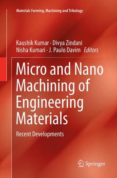 Couverture de l’ouvrage Micro and Nano Machining of Engineering Materials