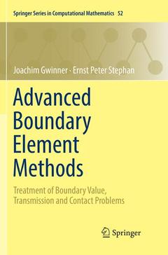 Couverture de l’ouvrage Advanced Boundary Element Methods