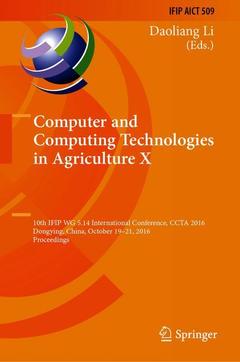 Couverture de l’ouvrage Computer and Computing Technologies in Agriculture X