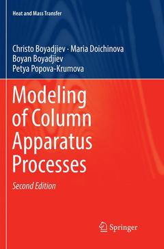 Couverture de l’ouvrage Modeling of Column Apparatus Processes