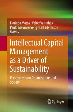 Couverture de l’ouvrage Intellectual Capital Management as a Driver of Sustainability