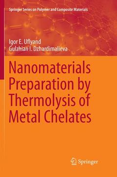 Couverture de l’ouvrage Nanomaterials Preparation by Thermolysis of Metal Chelates