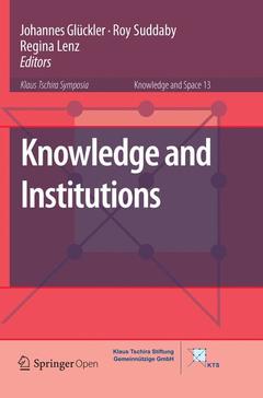 Cover of the book Knowledge and Institutions
