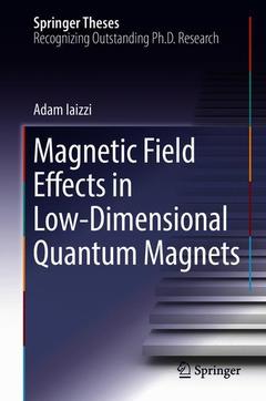 Couverture de l’ouvrage Magnetic Field Effects in Low-Dimensional Quantum Magnets