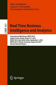 Couverture de l’ouvrage Real-Time Business Intelligence and Analytics