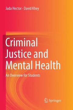 Couverture de l’ouvrage Criminal Justice and Mental Health
