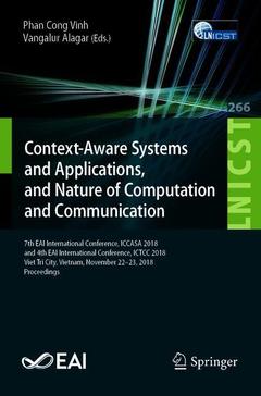 Couverture de l’ouvrage Context-Aware Systems and Applications, and Nature of Computation and Communication