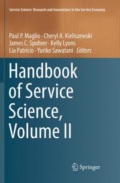 Cover of the book Handbook of Service Science, Volume II