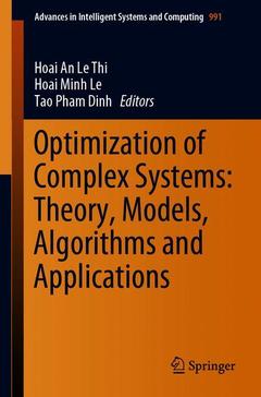 Couverture de l’ouvrage Optimization of Complex Systems: Theory, Models, Algorithms and Applications
