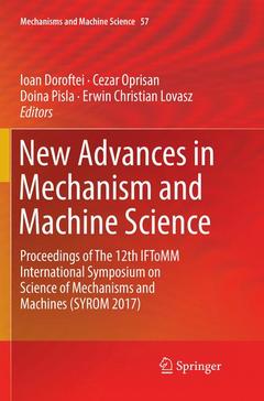 Couverture de l’ouvrage New Advances in Mechanism and Machine Science