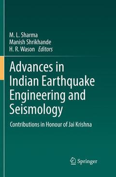 Couverture de l’ouvrage Advances in Indian Earthquake Engineering and Seismology