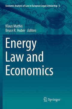 Couverture de l’ouvrage Energy Law and Economics