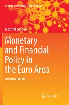 Couverture de l’ouvrage Monetary and Financial Policy in the Euro Area