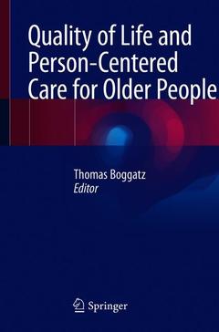 Couverture de l’ouvrage Quality of Life and Person-Centered Care for Older People