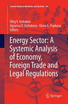 Couverture de l’ouvrage Energy Sector: A Systemic Analysis of Economy, Foreign Trade and Legal Regulations