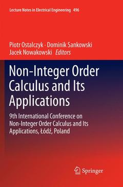 Couverture de l’ouvrage Non-Integer Order Calculus and its Applications