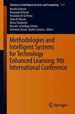 Couverture de l’ouvrage Methodologies and Intelligent Systems for Technology Enhanced Learning, 9th International Conference