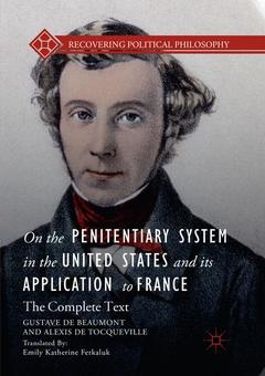 Couverture de l’ouvrage On the Penitentiary System in the United States and its Application to France