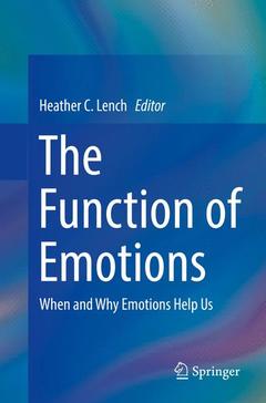 Couverture de l’ouvrage The Function of Emotions