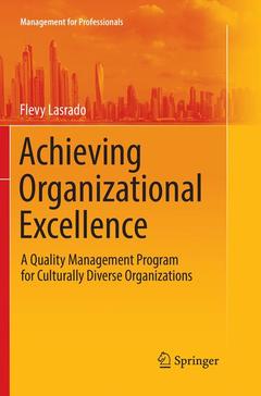Couverture de l’ouvrage Achieving Organizational Excellence