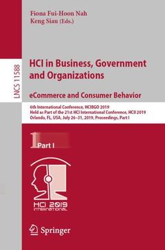 Couverture de l’ouvrage HCI in Business, Government and Organizations. eCommerce and Consumer Behavior