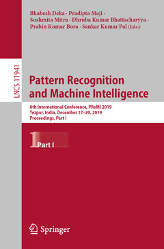 Couverture de l’ouvrage Pattern Recognition and Machine Intelligence