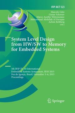 Couverture de l’ouvrage System Level Design from HW/SW to Memory for Embedded Systems
